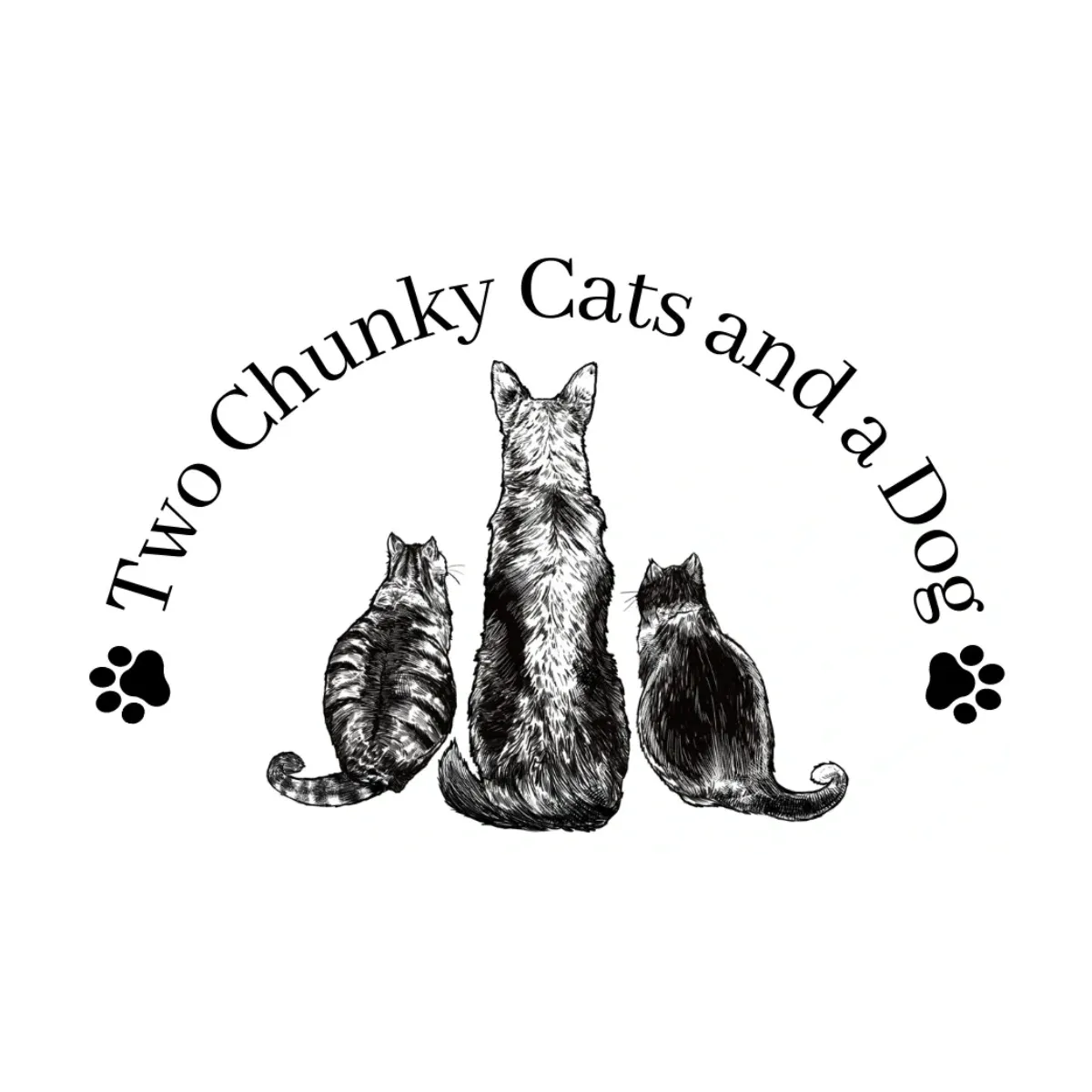 Two Chunky Cats and a Dog